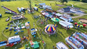 Aerial View of Amusement Park