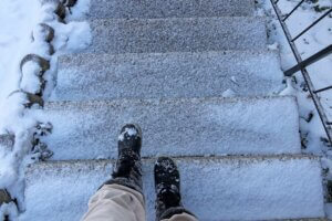 Icey and Slippery Stairs